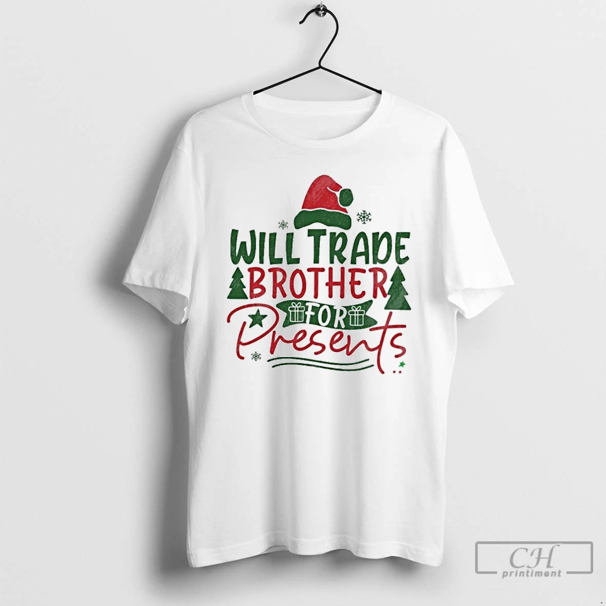 Classic Will Trade Brother For Presents Family Matching Christmas T-Shirts, Hoodie, Sweatshirt | PopFlextees.com