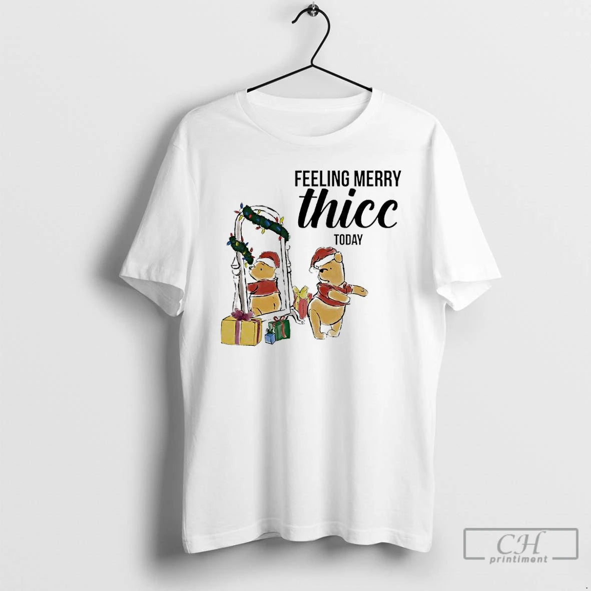 Classic Winnie The Pooh Feeling Merry Thiccmas Today T-Shirts, Hoodie, Sweatshirt | PopFlextees.com