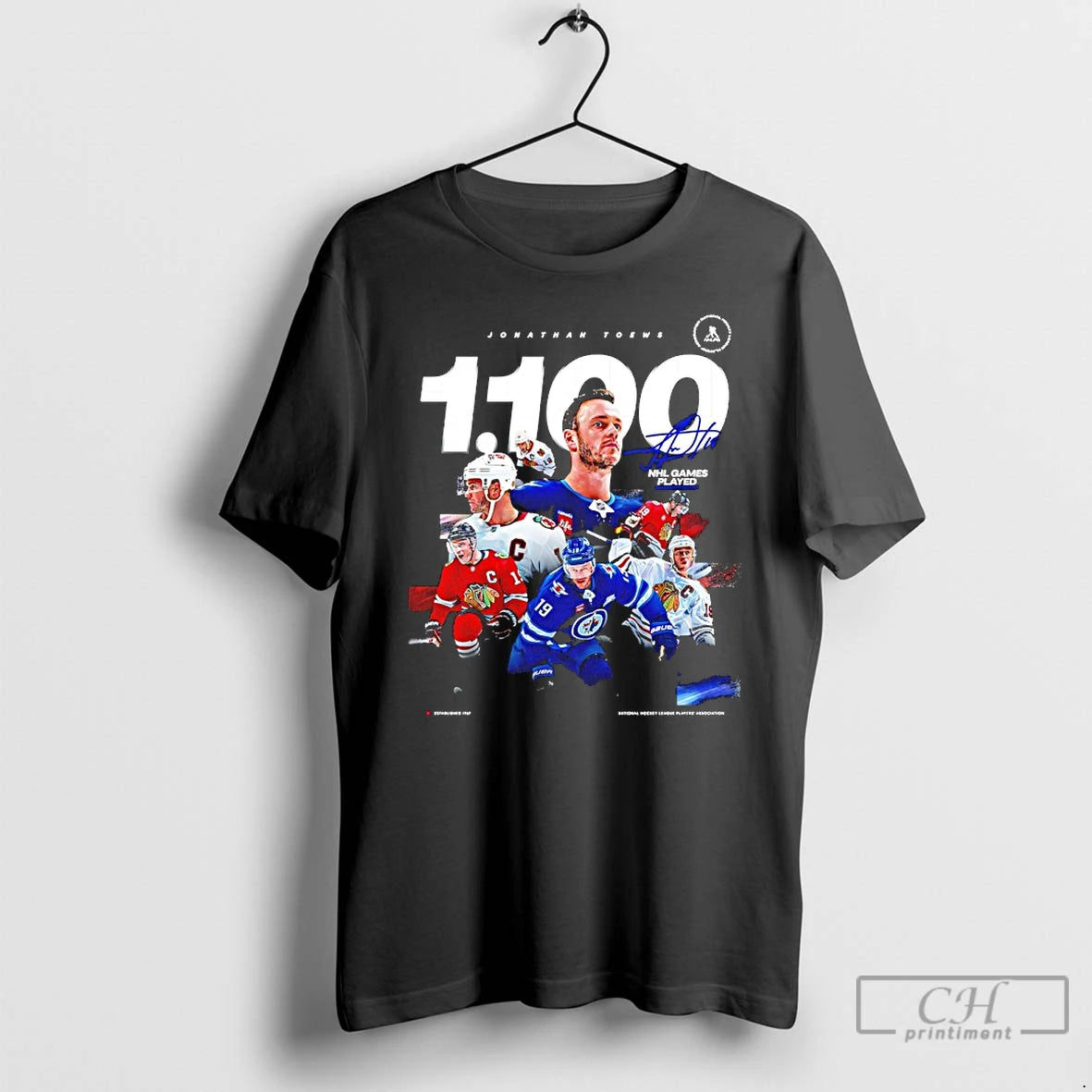 Classic Winnipegs Jonathan Toews 1100 Nhl Games Played Signature T-Shirts, Hoodie, Sweatshirt | PopFlextees.com