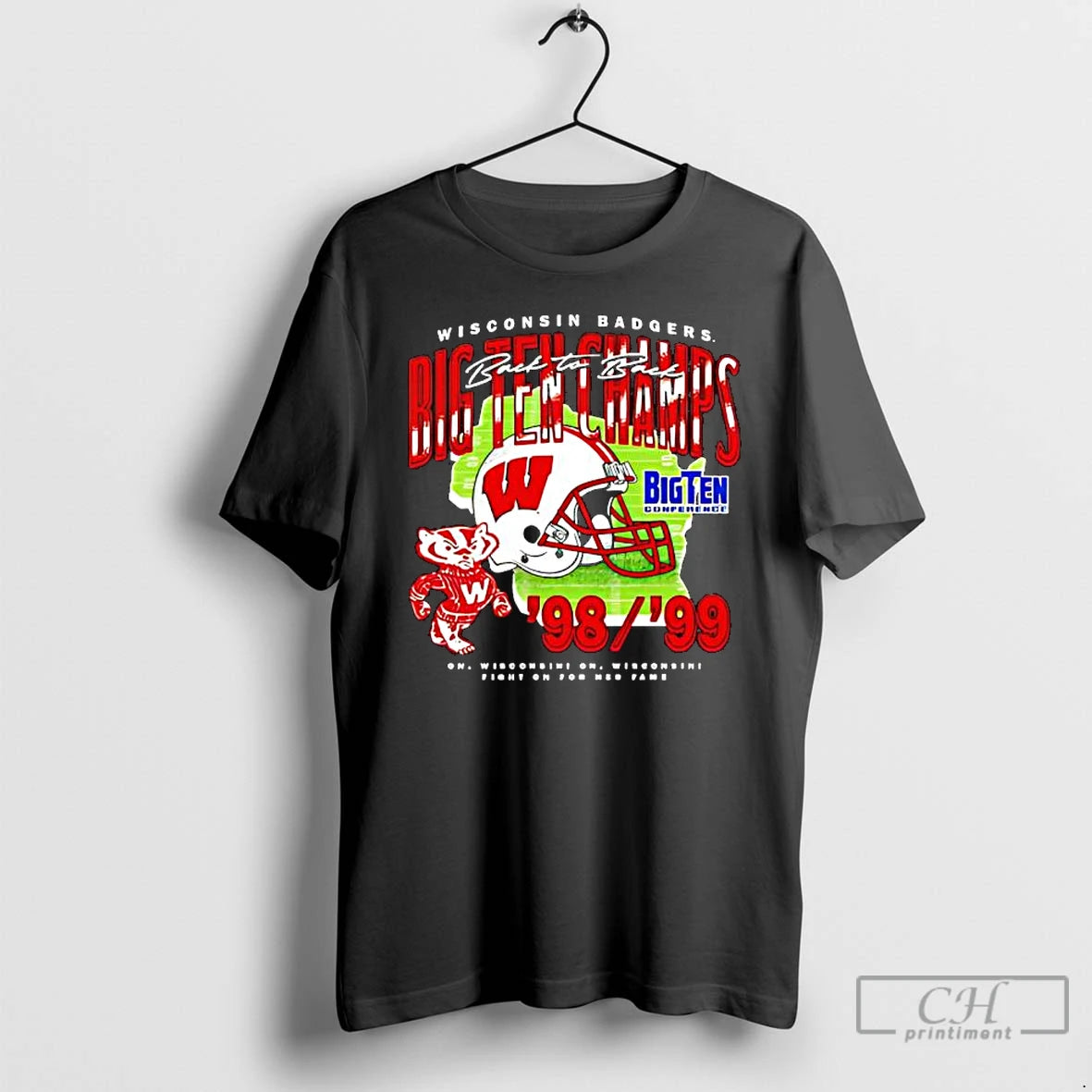Classic Wisconsin Badgers Back To Back Big Ten Champions T-Shirts, Hoodie, Sweatshirt | PopFlextees.com