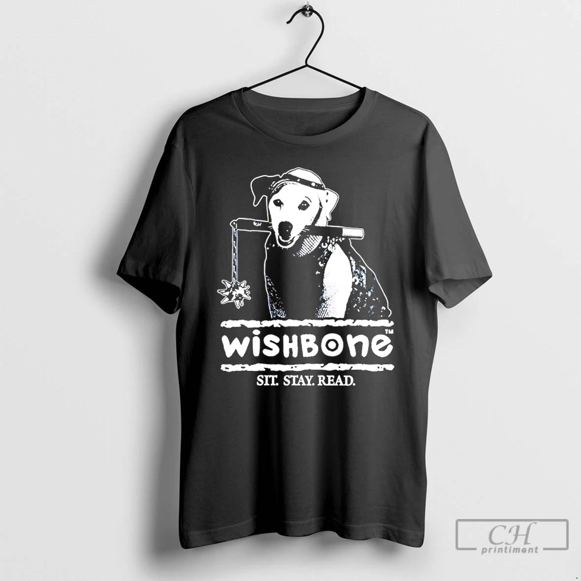 Classic Wishbone Sit Stay Read Dog T-Shirts, Hoodie, Sweatshirt | PopFlextees.com