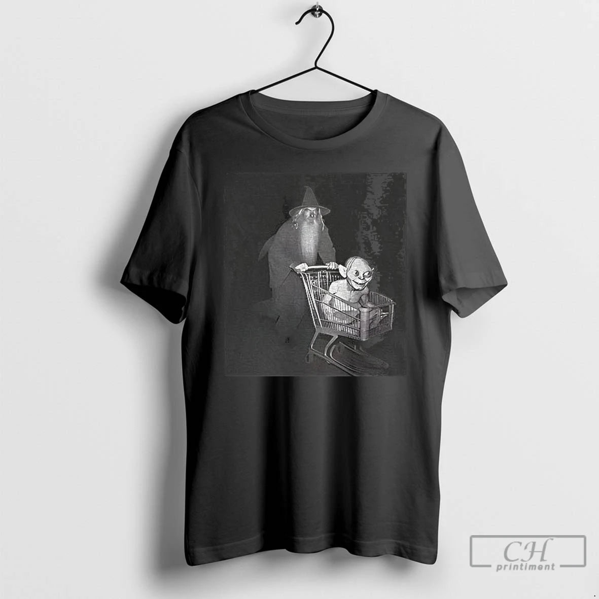 Classic Wizard And Goblin Shopping Cart Photo T-Shirts, Hoodie, Sweatshirt | PopFlextees.com