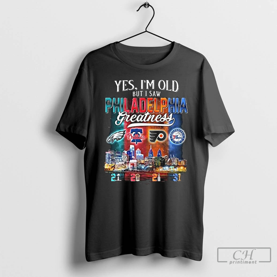Classic Yes Im Old But I Saw Philadelphia City Sports Logo Greatness Skyline T Shirts Hoodie, Sweatshirt | PopFlextees.com