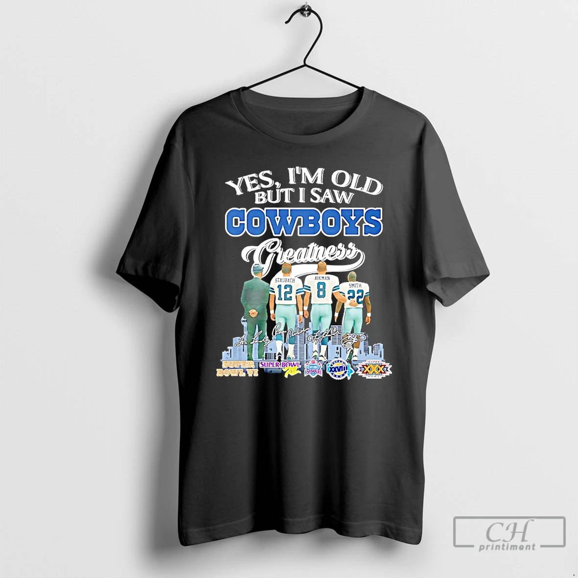 Classic Yes Im Old But I Saw Dallas Cowboys Greatness Signature T-Shirts, Hoodie, Sweatshirt | PopFlextees.com