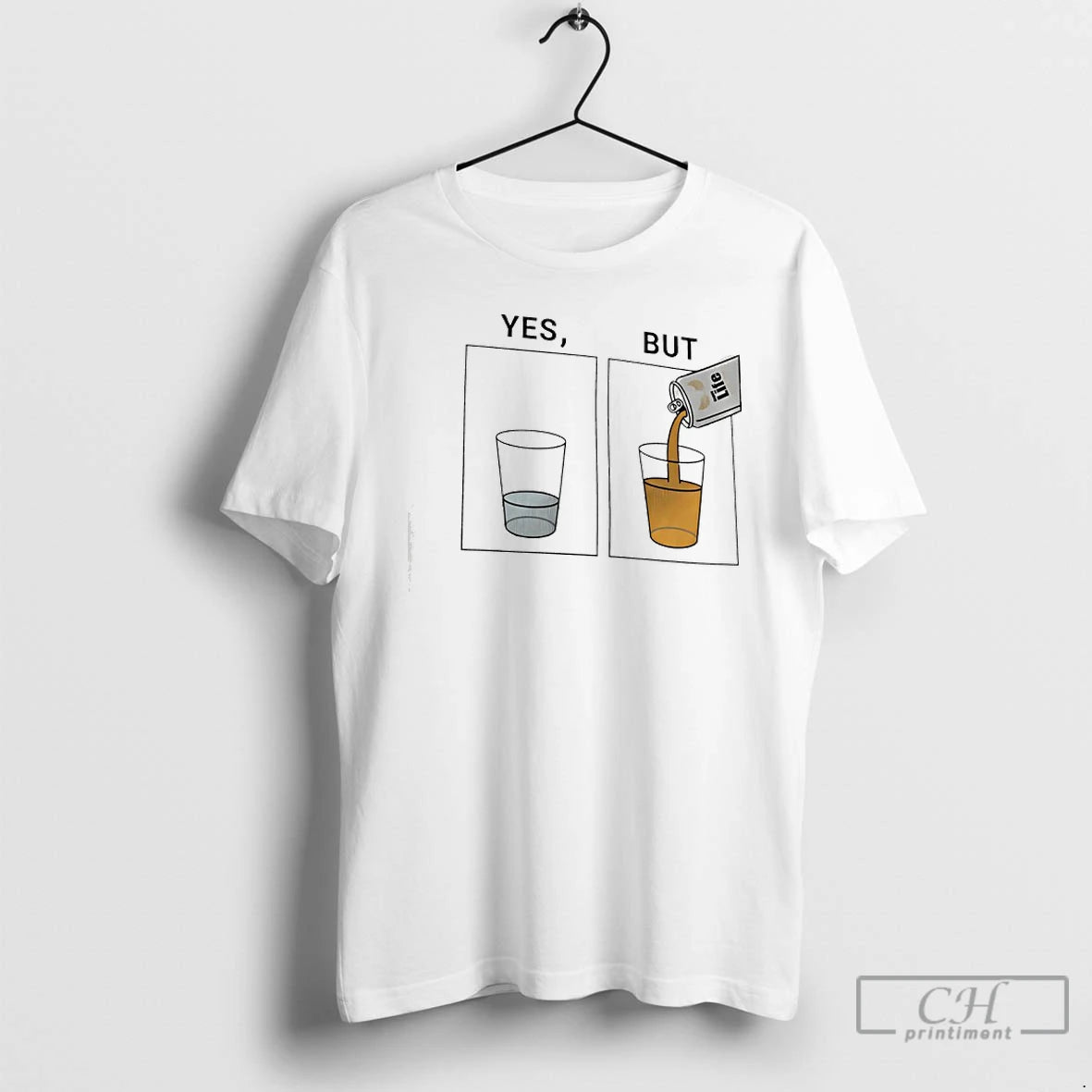 Classic Yes Water Glass But Life Beer Half Full Glass T-Shirts, Hoodie, Sweatshirt | PopFlextees.com
