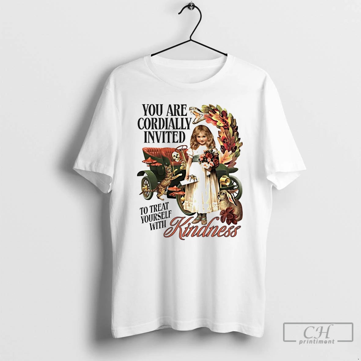 Classic You Are Cordially Invited To Treat Yourself With Kindness T-Shirts, Hoodie, Sweatshirt | PopFlextees.com