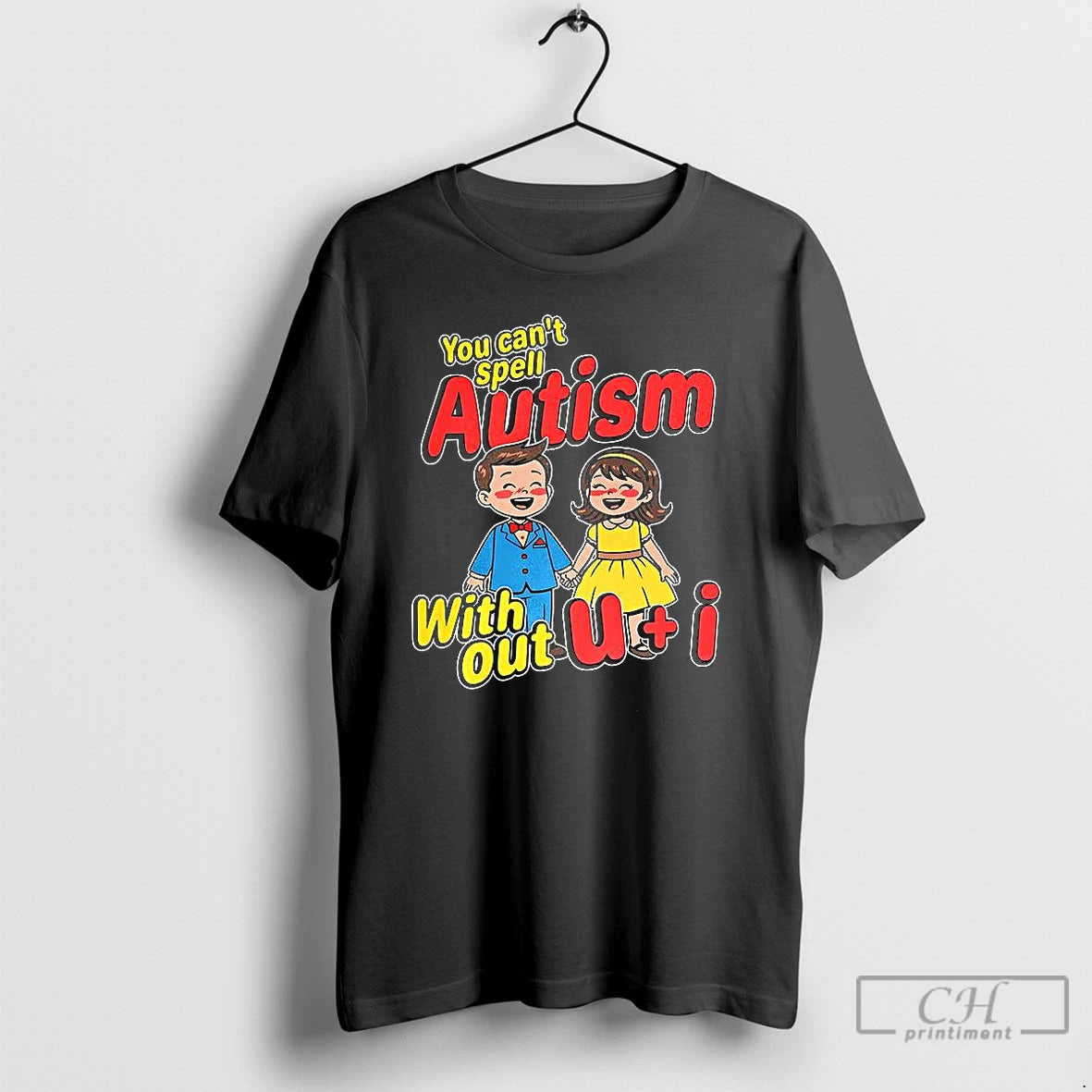Classic You Cant Spell Autism Without U And I Cartoon T-Shirts, Hoodie, Sweatshirt | PopFlextees.com