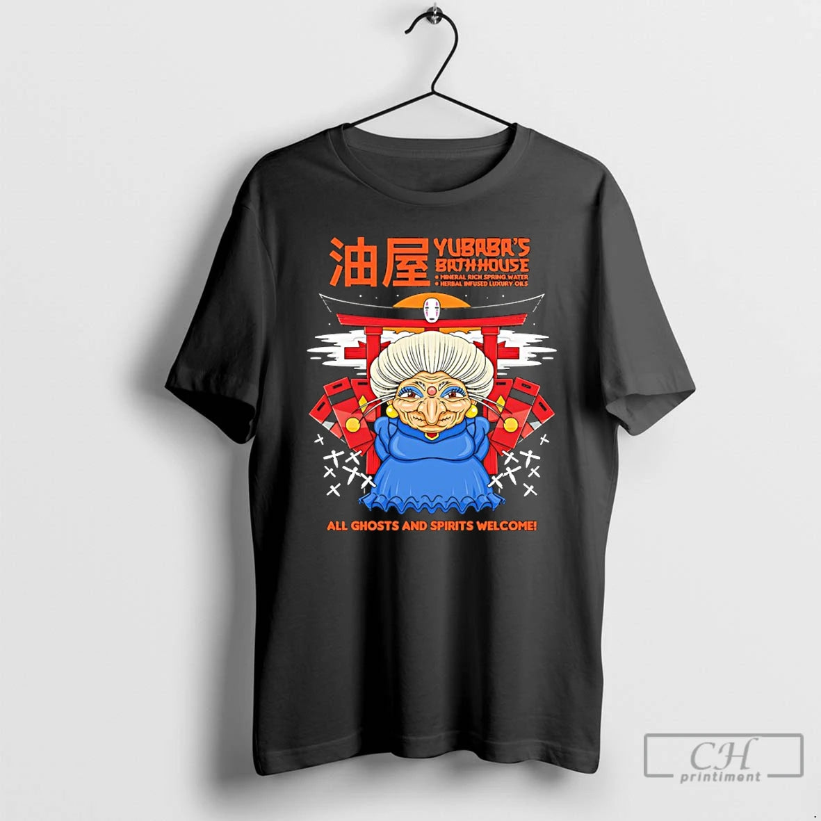Classic Yubabas Bathhouse All Ghosts And Spirits Welcome Spirited Away T-Shirts, Hoodie, Sweatshirt | PopFlextees.com