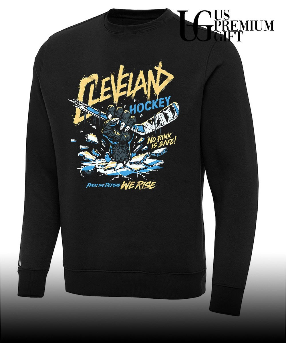Cleveland Monsters hockey No Rink Is Safe from The Depths We Rise shirt