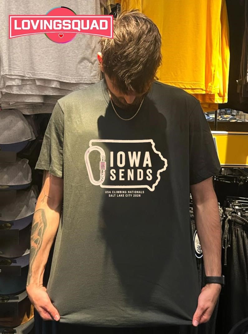 Climb Iowa Sends Usa Climbing Nationals Salt Lake City 2026 Shirt