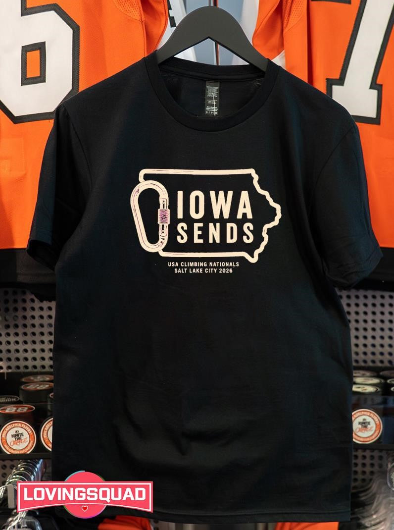 Climb Iowa Sends Usa Climbing Nationals Salt Lake City 2026 Shirt