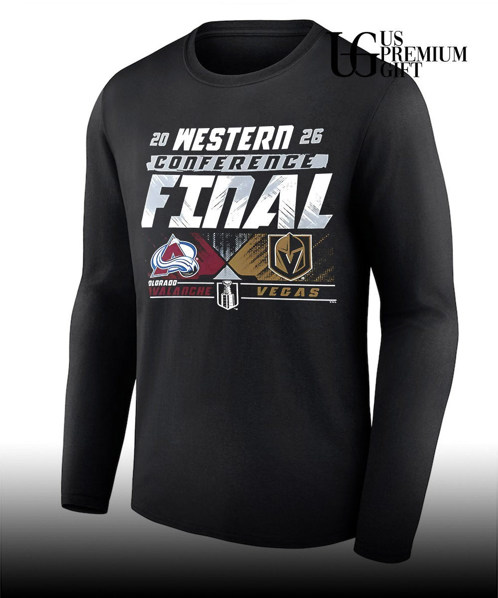 Colorado Avalanche vs Vegas Golden Knights NHL Western Conference Finals 2026 Matchup logo shirt
