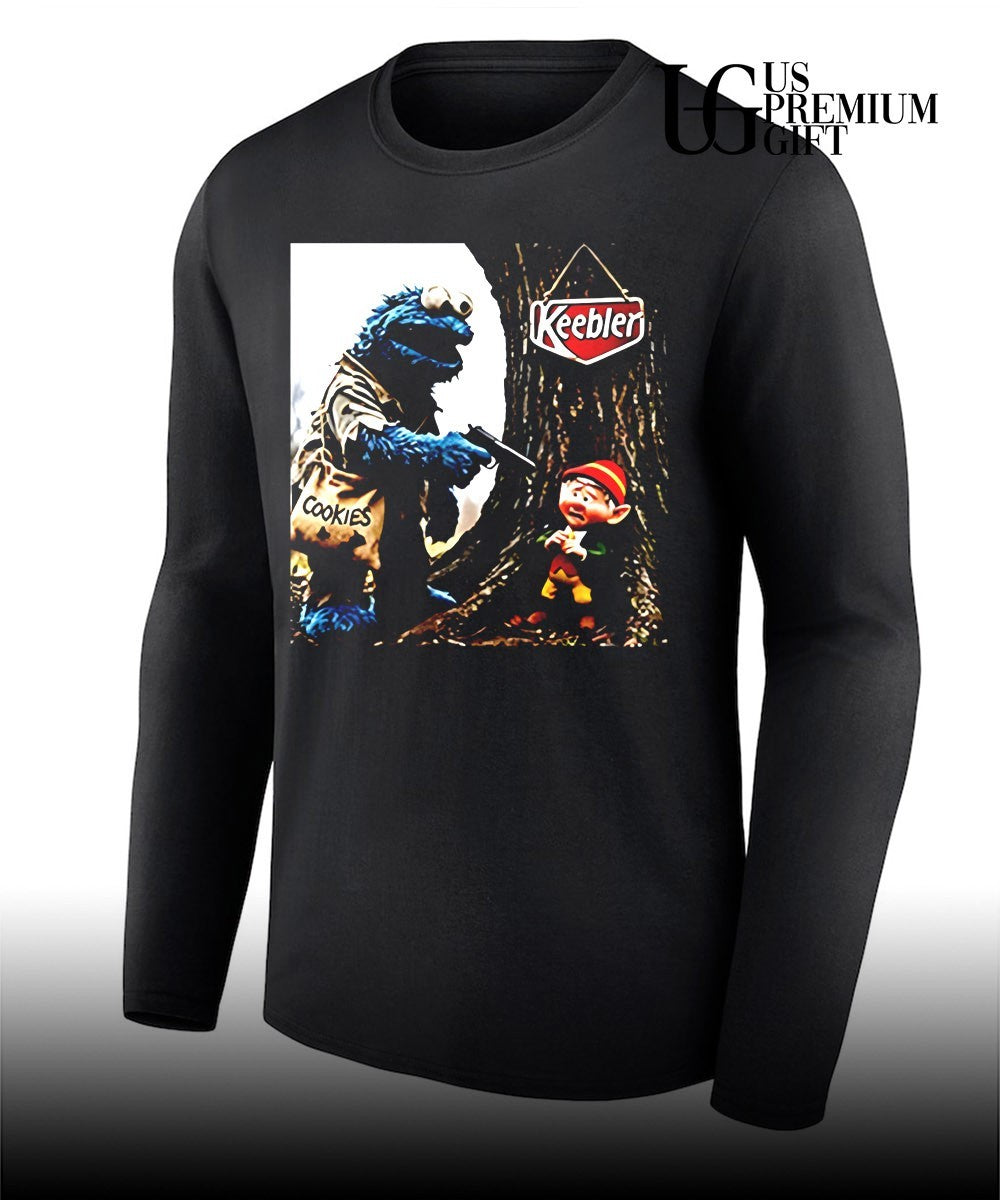 Cookie Monster Edgy Elf Keebler shirt