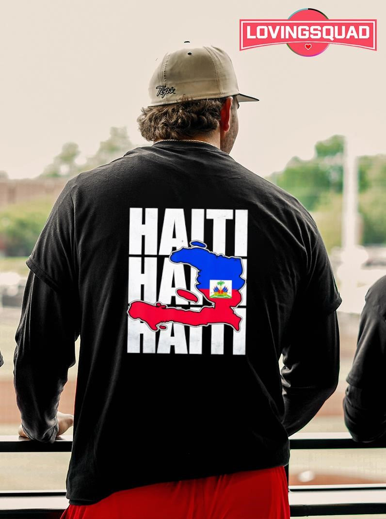 Cool Happy Haitian Flag Day Haiti Map Pride Shirt