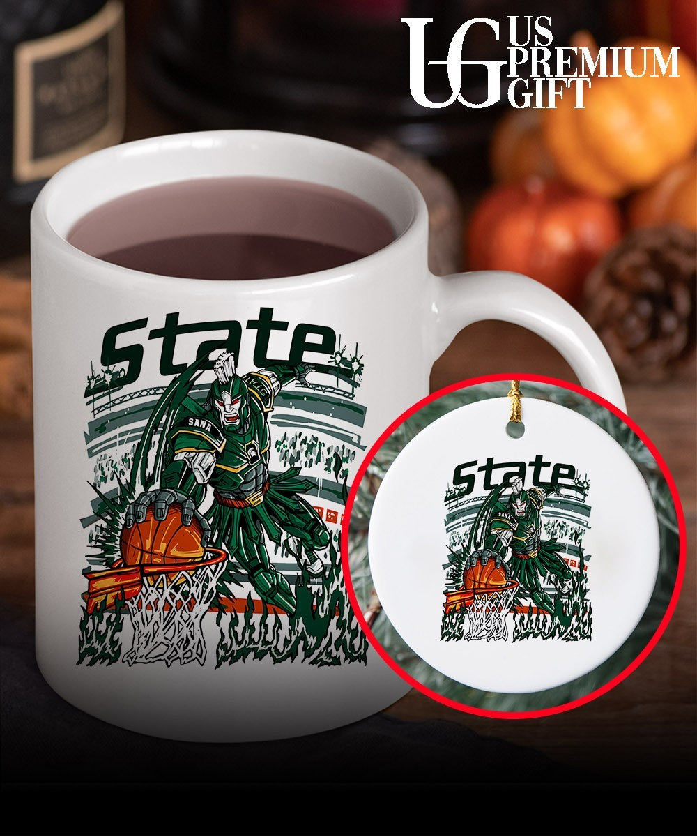 Court Gladiator Michigan State Spartans basketball graphic shirt