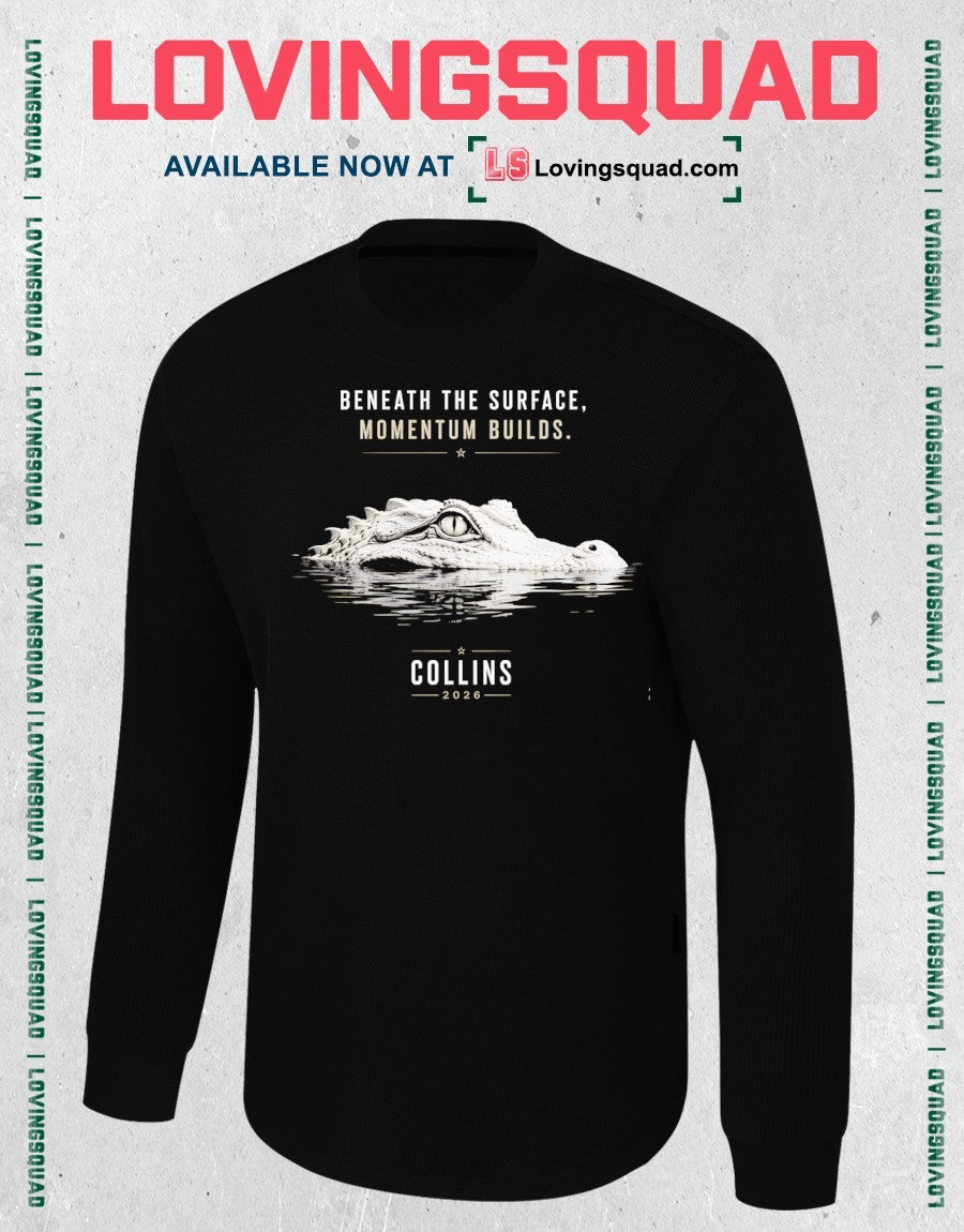Crocodile beneath the surface momentum builds Collins 2026 shirt