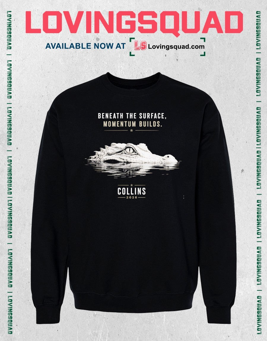 Crocodile beneath the surface momentum builds Collins 2026 shirt