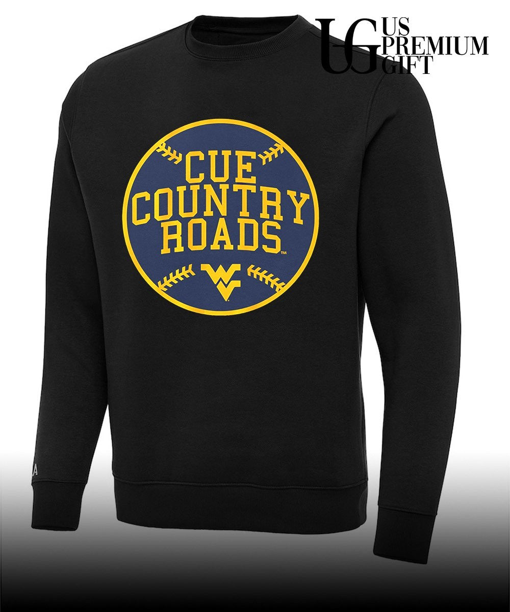 Cue Country Roads West Virginia Mountaineers baseball shirt