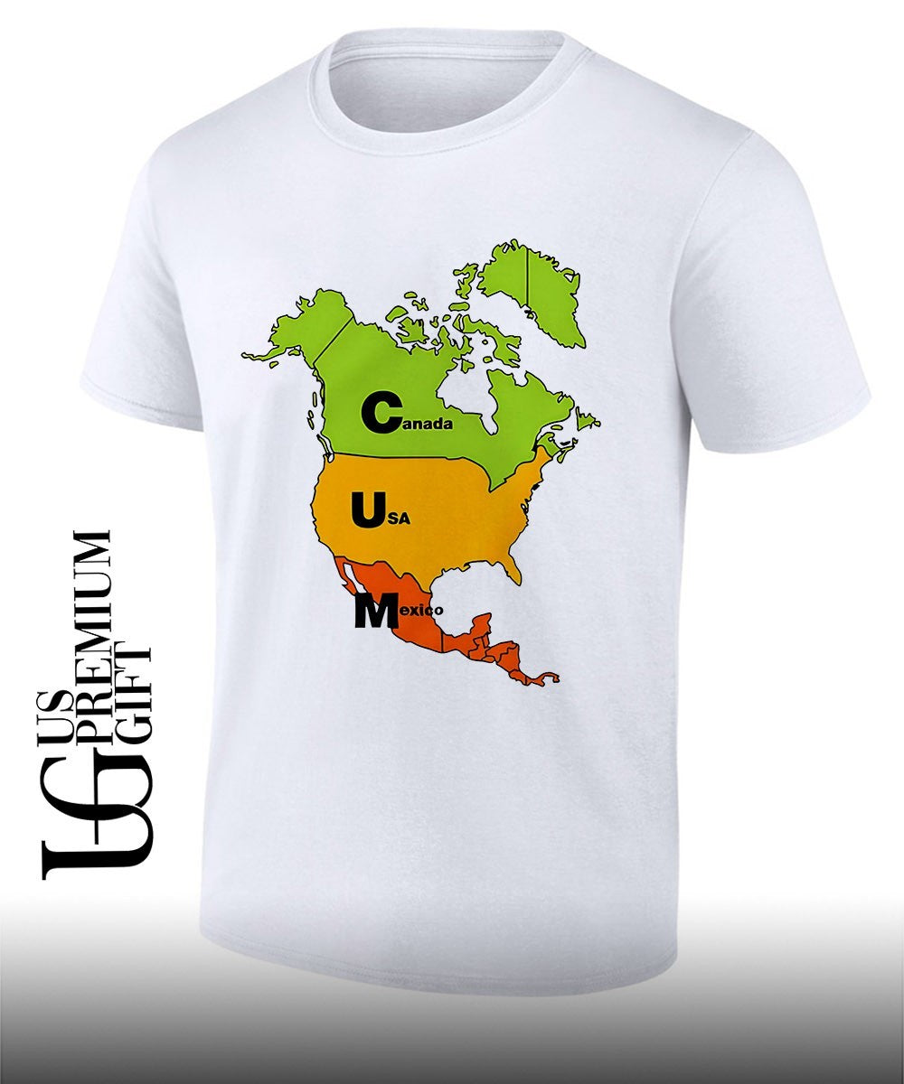 Cum Map Canada USA and Mexico shirt