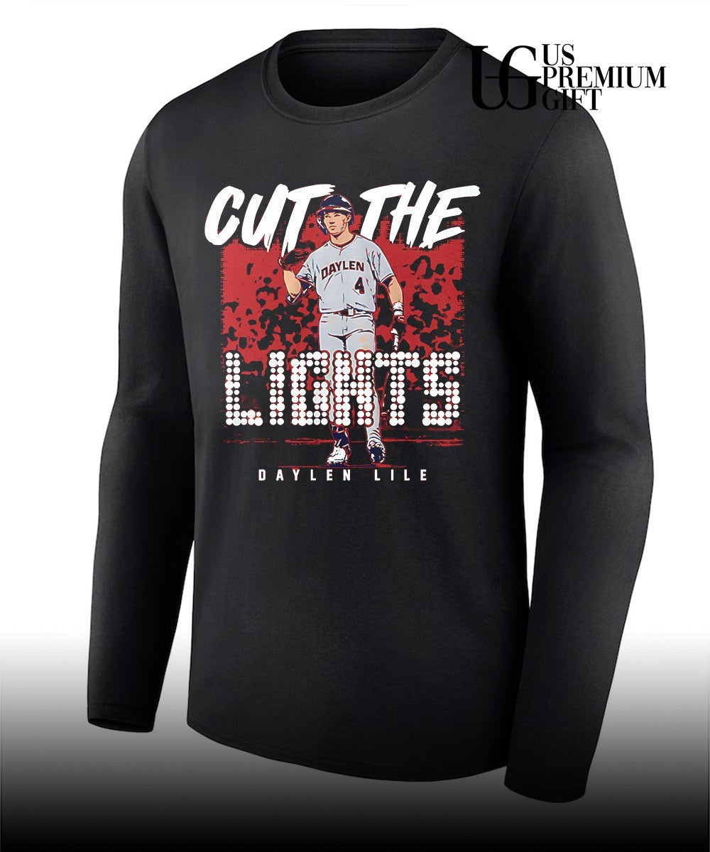 Cut the Lights Daylen Lile Washington Nationals baseball shirt