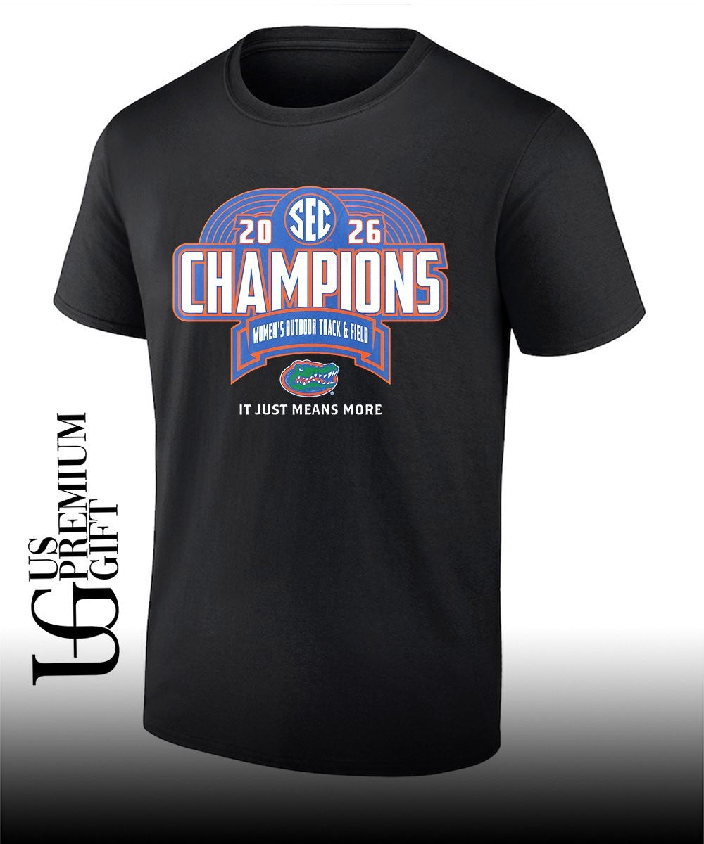 Florida Gators 2026 SEC Women’s Outdoor Track & Field Champions logo T-shirt