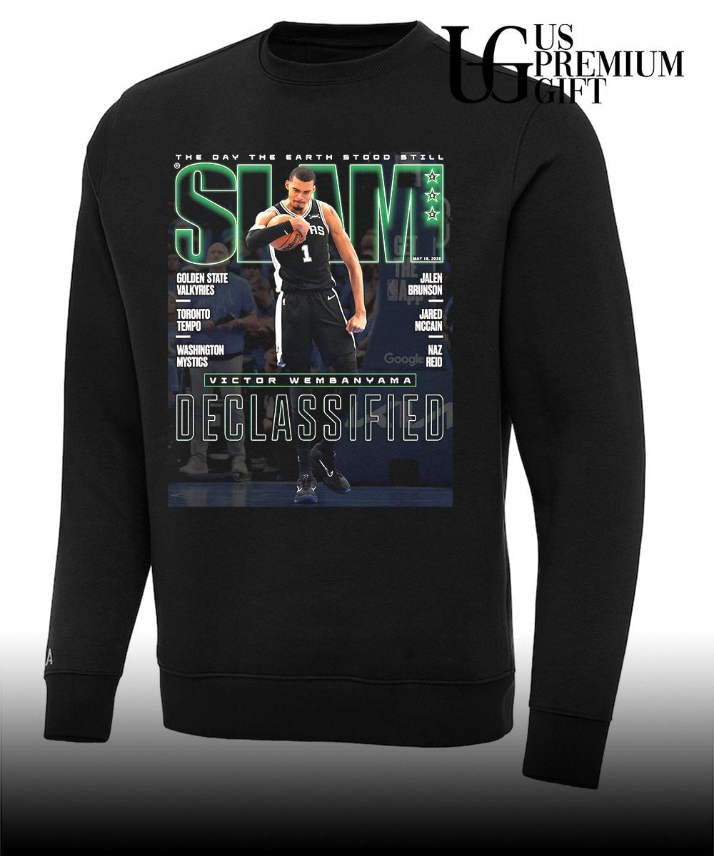 Declassified Victor Wembanyama San Antonio Spurs NBA The Day The Earth Stood Still Slam shirt
