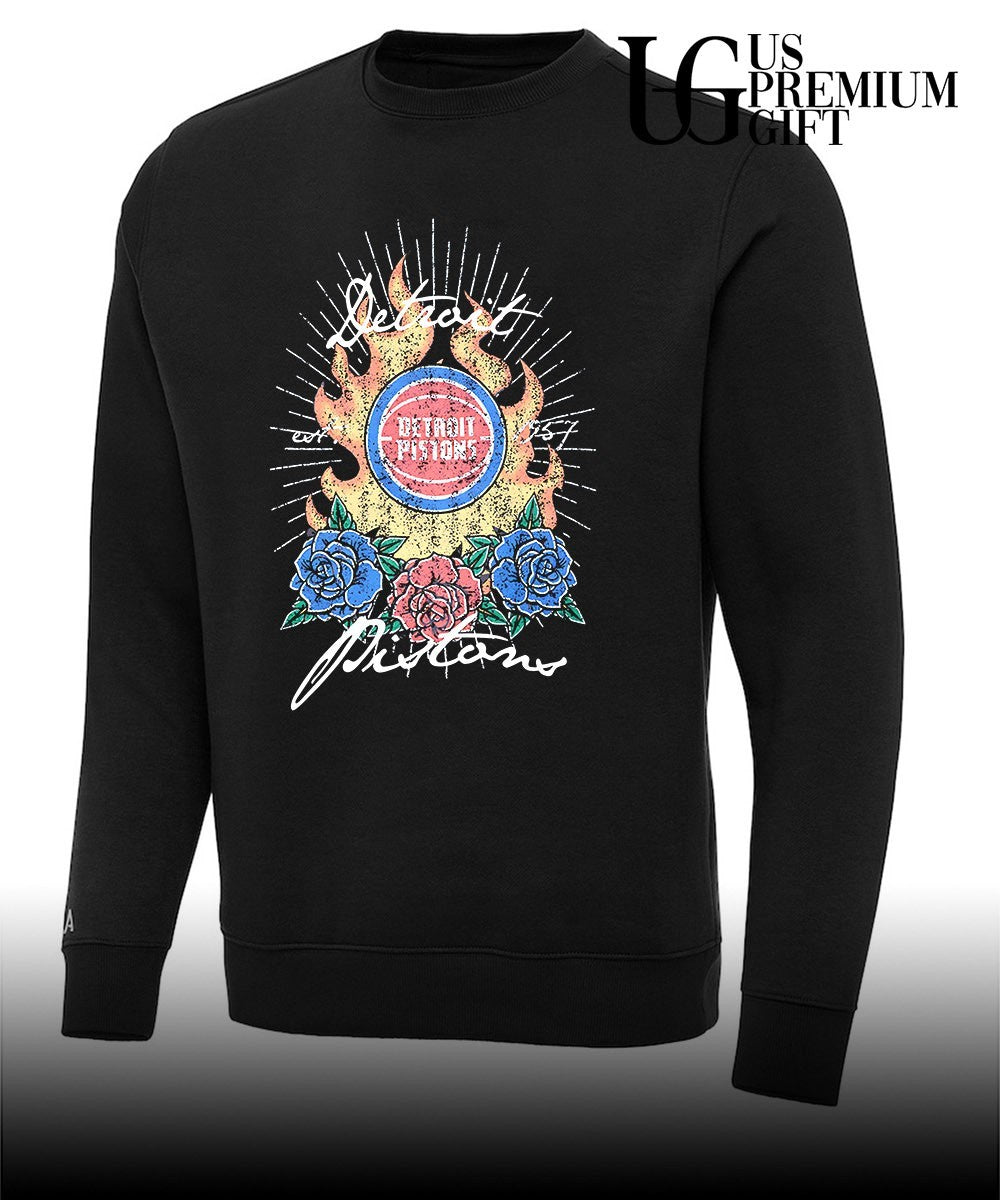 Detroit Pistons basketball Fire and Roses Est 1957 shirt