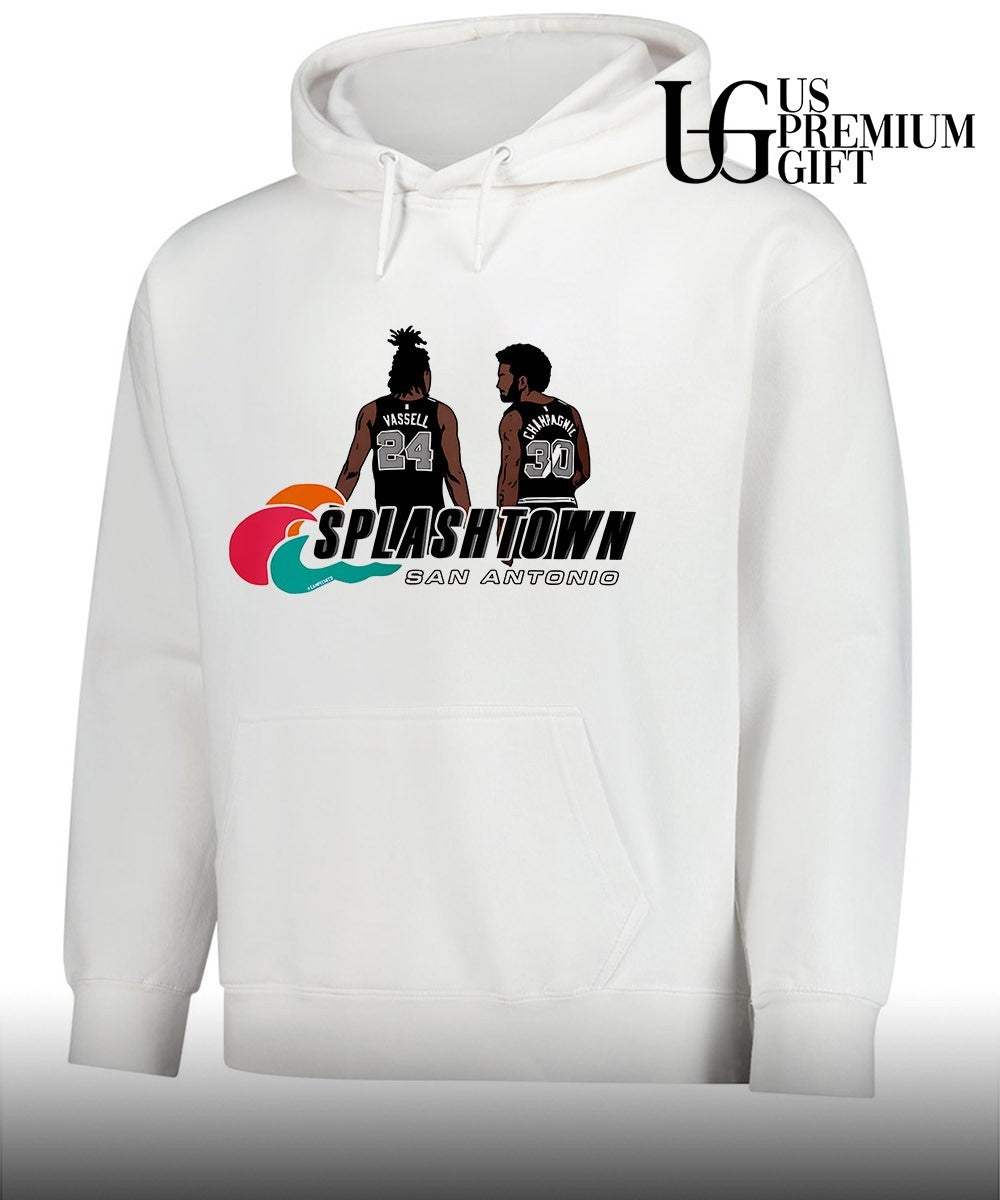 Devin Vassell and Julian Champagnie San Antonio Spurs Splash Town San Antonio shirt