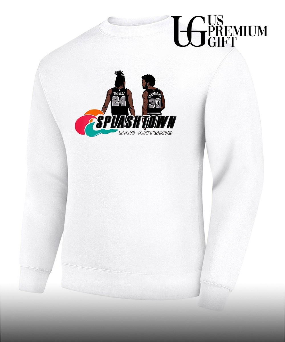 Devin Vassell and Julian Champagnie San Antonio Spurs Splash Town San Antonio shirt
