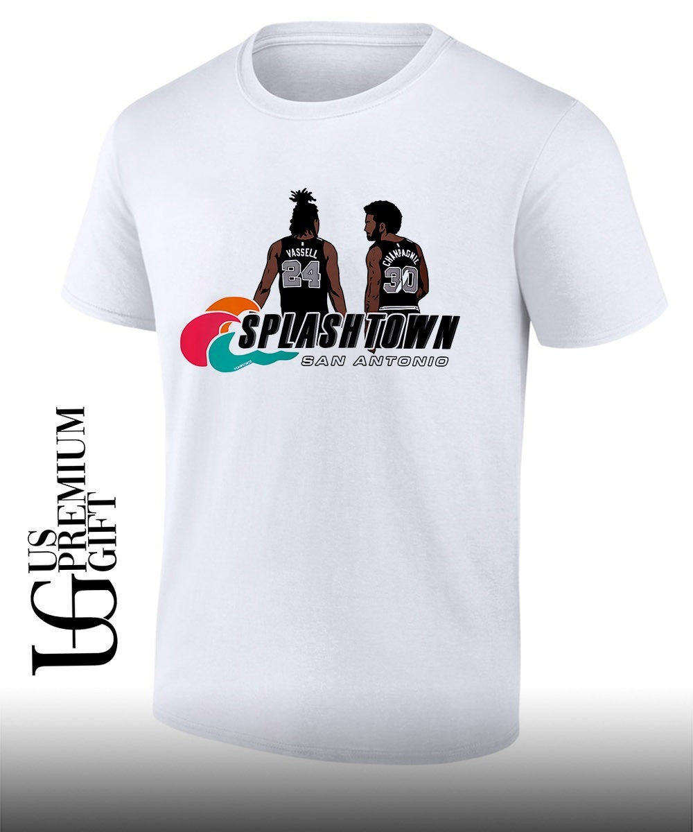 Devin Vassell and Julian Champagnie San Antonio Spurs Splash Town San Antonio shirt