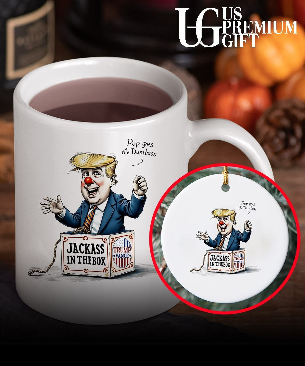 Donald Trump J.D. Vance Jackass in the Box Pop goes the Dumbass shirt