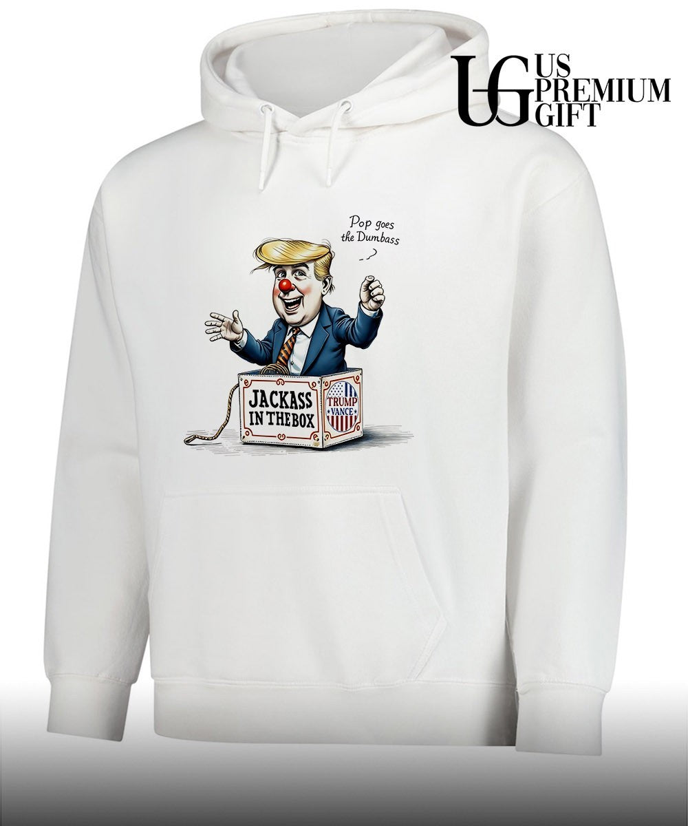 Donald Trump J.D. Vance Jackass in the Box Pop goes the Dumbass shirt