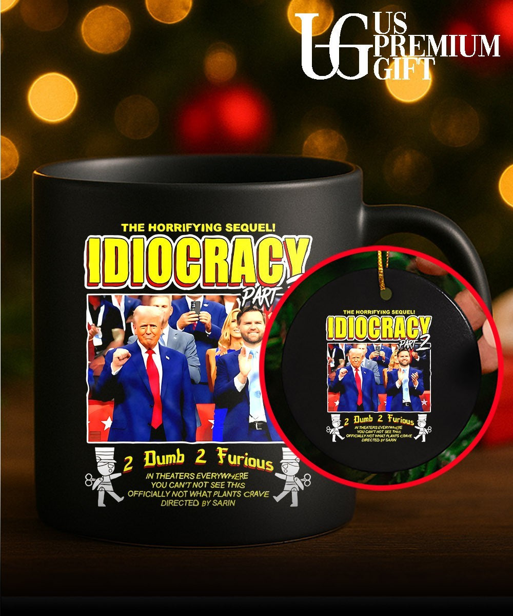 Donald Trump and JD Vance The Horrifying Sequel Idiocracy Part 2 Political Satire shirt