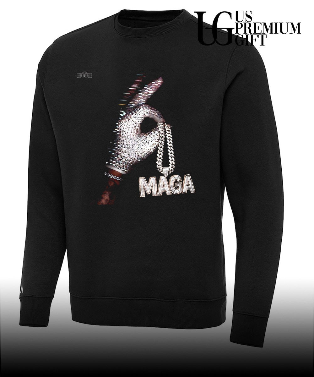Drake Iceman Maga diamond chain shirt