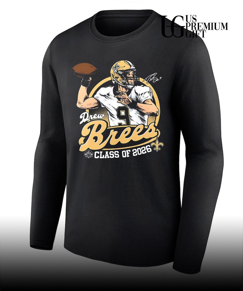 Drew Brees Class of 2026 Purdue Boilermakers Football Hall of Fame shirt