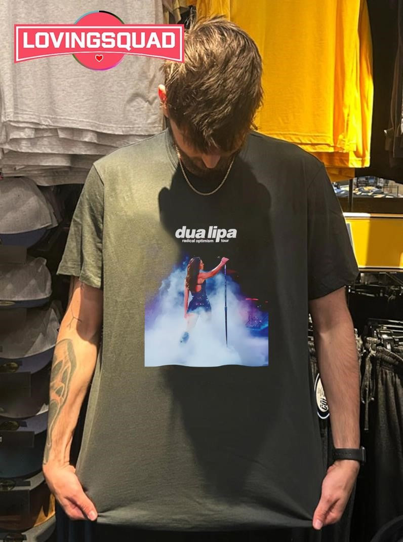 Dua Lipa Print Round Neck Shirt