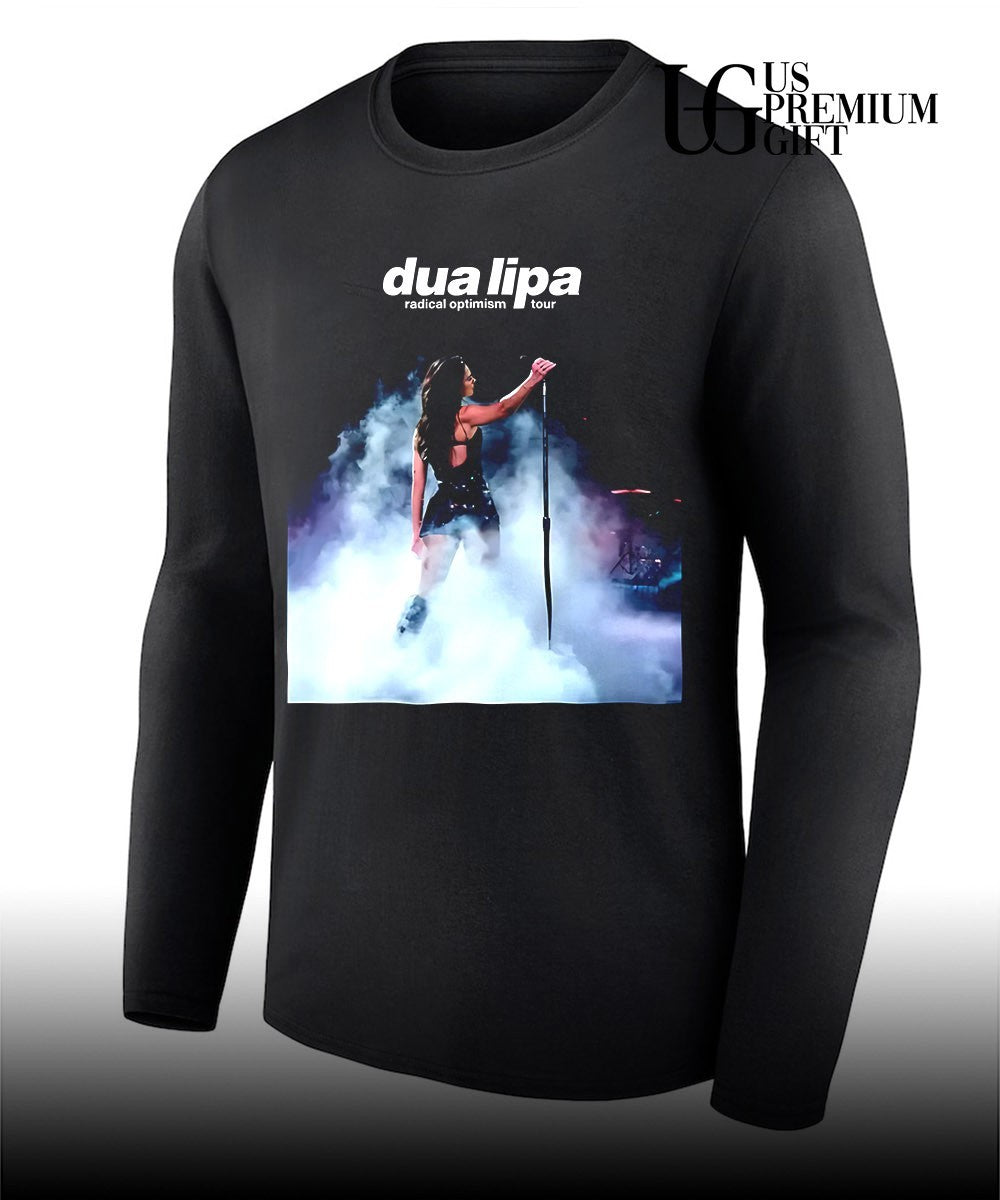Dua Lipa Print Round Neck photo shirt