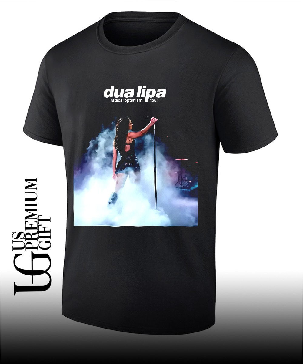 Dua Lipa Print Round Neck photo shirt