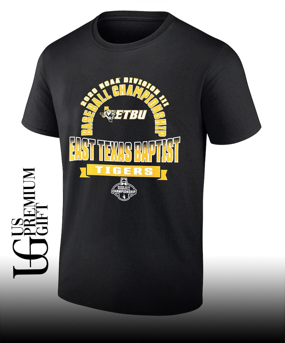 East Texas Baptist University Tigers 2026 NCAA Division III Baseball Championship shirt