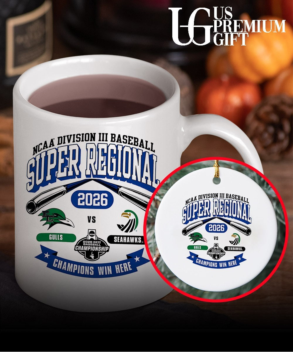 Endicott College Gulls and Salve Regina Seahawks Division III Baseball Super Regional 2026 Champions Win Here shirt