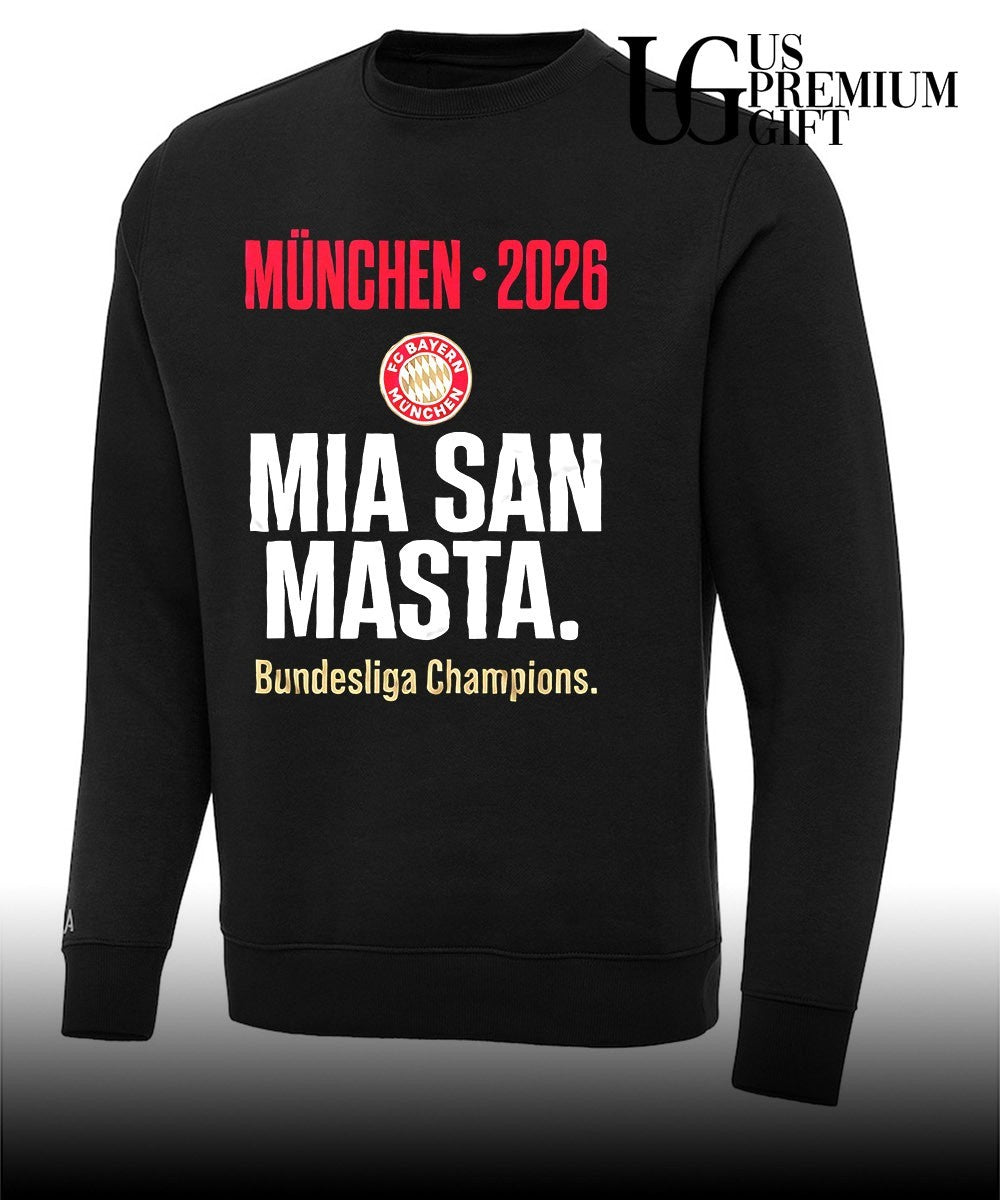 FC Bayern Munchen Bundesliga Champions Meisterschale Allianz Arena 2026 logo shirt
