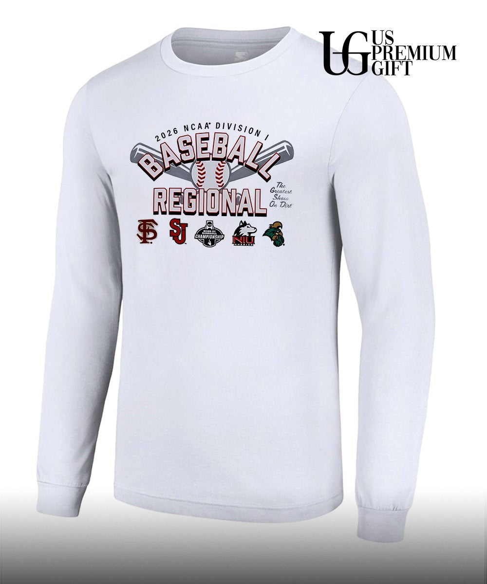 FSU and St. John’s University and Northern Illinois University and Coastal Carolina Chanticleers Baseball Regional Division I NCAA 2026 shirt