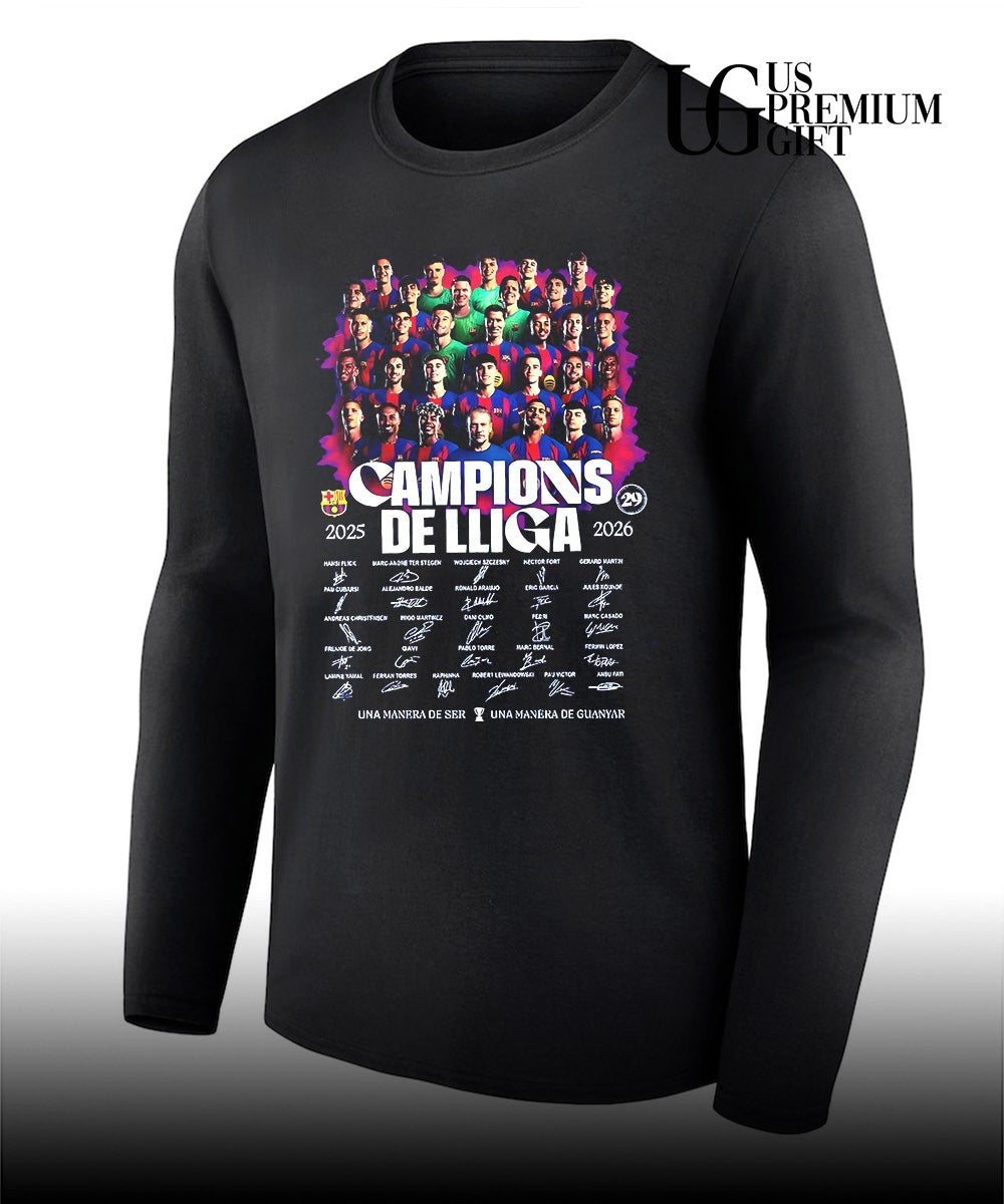 Fc Barcelona Campions De Lliga 2025-2026 signature shirt