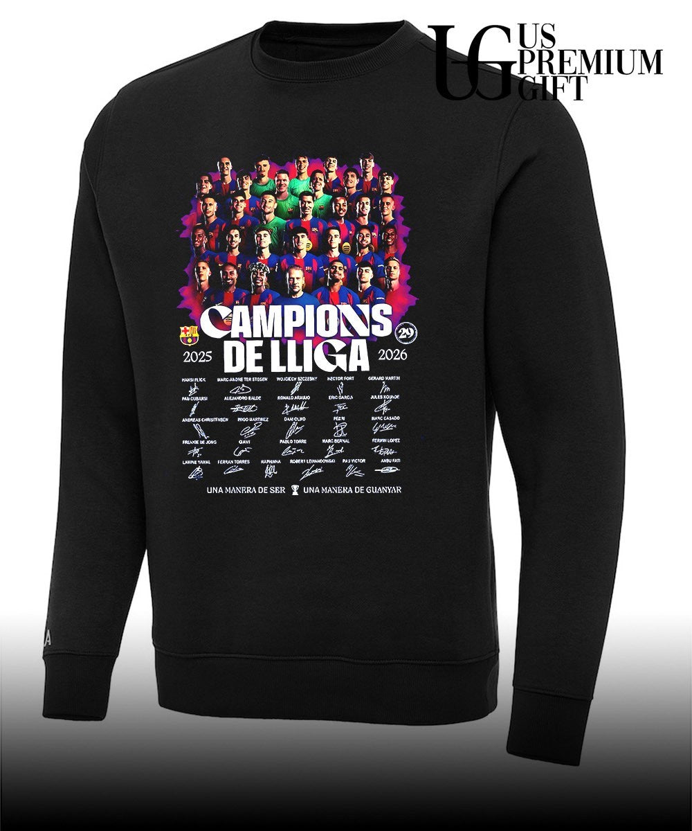 Fc Barcelona Campions De Lliga 2025-2026 signature shirt