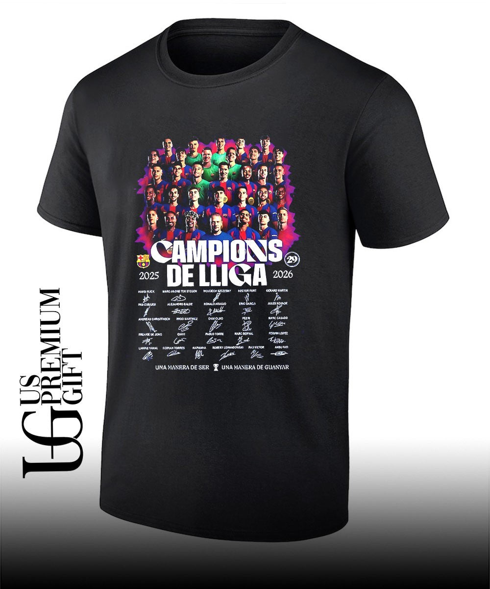 Fc Barcelona Campions De Lliga 2025-2026 signature shirt