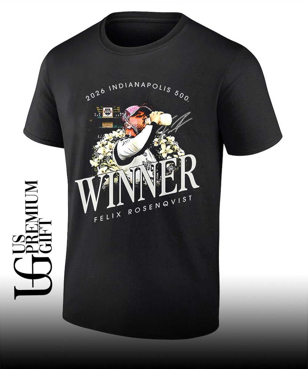 Felix Rosenqvist 2026 500 Winner signature shirt