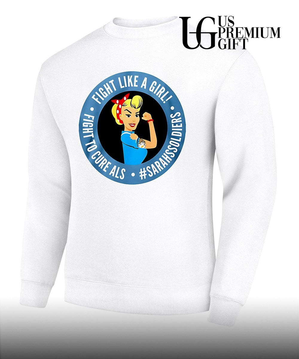 Fight like a girl fight to cure als Sarah Soldiers shirt