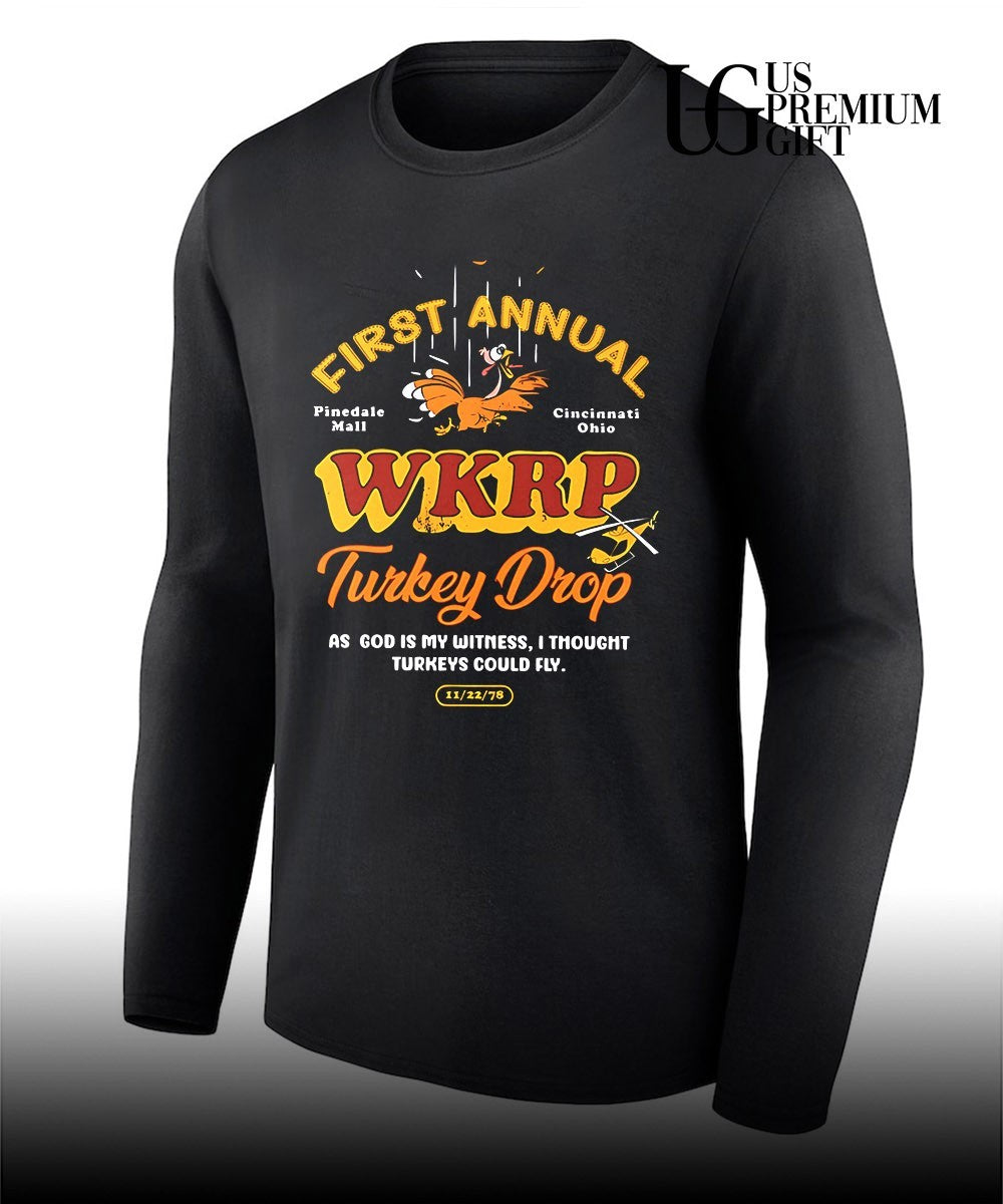 First Annual Pinedale Mall Cincinnati Ohio WKRP Turkey Drop shirt