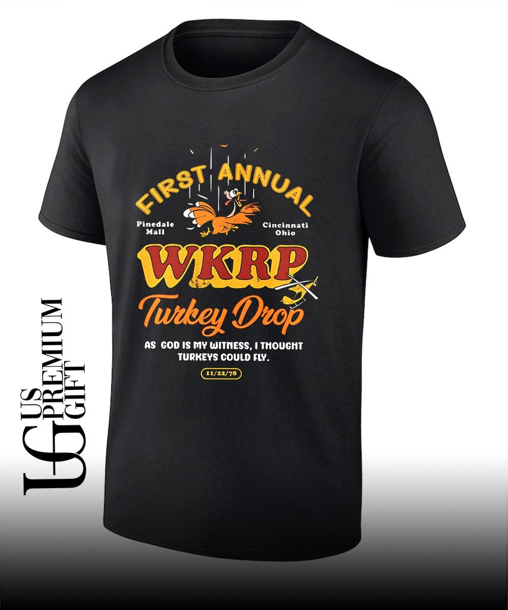 First Annual Pinedale Mall Cincinnati Ohio WKRP Turkey Drop shirt