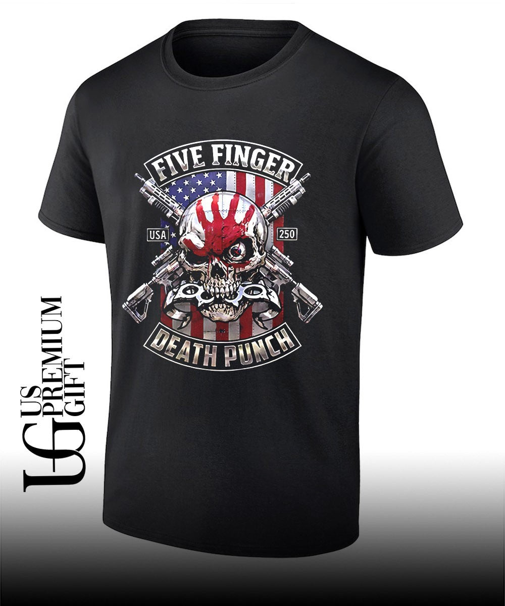 Five Finger Death Punch Usa 250 Skull and Rifles shirt